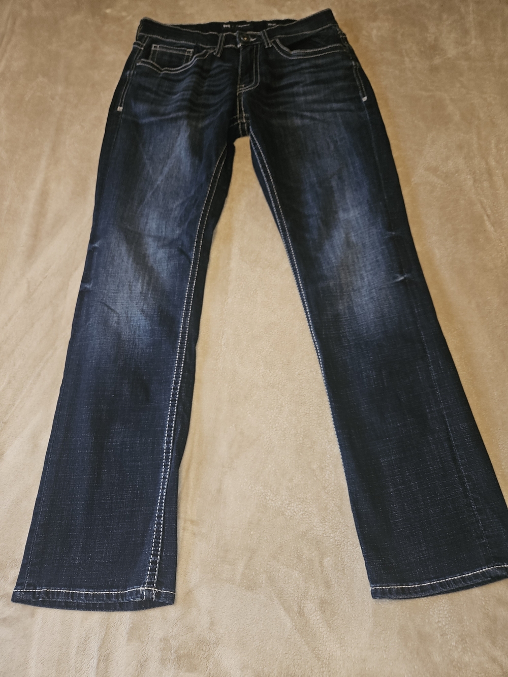 BKE Men's Dark Blue Jeans Jakestraight 30x30